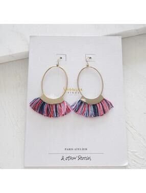 & Other Stories Oval Fringe Earrings